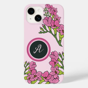 Elegant cute Pink flowers floral pattern Case-Mate iPhone 14 Case