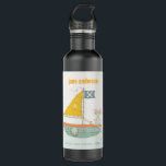 Elegant Cute Pirate Mouse Sailboat Kids Monogram  710 Ml Water Bottle<br><div class="desc">For any further customisation or any other matching items,  please feel free to contact me at yellowfebstudio@gmail.com</div>