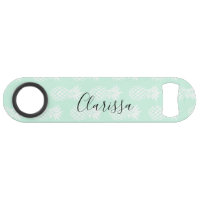 Elegant cute pretty mint green pineapple pattern