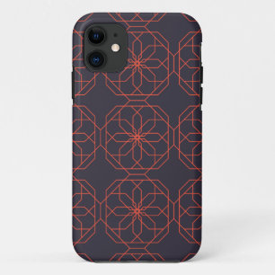 Elegant, cute, simple geometric flower abstraction iPhone 11 case