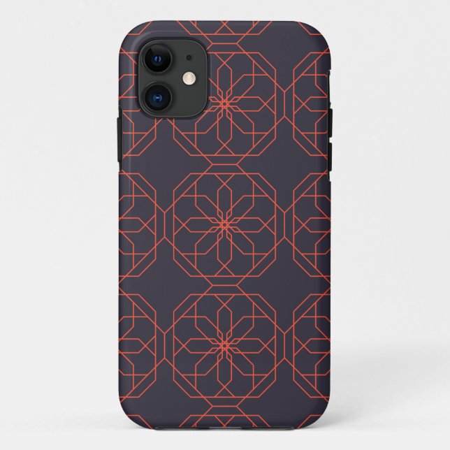 Elegant, cute, simple geometric flower abstraction Case-Mate iPhone case (Back)