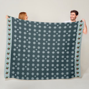 Elegant Cute Simple Modern Christmas Fleece Blanket