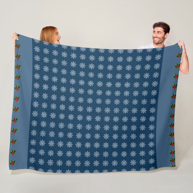 Elegant Cute Simple Modern Christmas Fleece Blanket (In Situ)