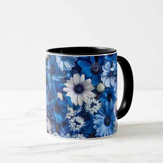 Elegant Cute Sophisticated Chic Romantic Floral Mug (Front Right)