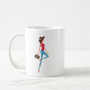 Elegant,Cute,Stylish,Sassy Girl,Pink Personalized Coffee Mug