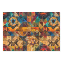 Élégant Cyan "Artistère Héritée" Papier Matte