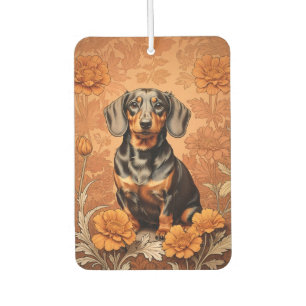 Elegant Dachshund And Marigolds   Air Freshener