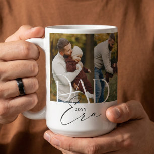 Elegant Dad Era Photo Collage First Fathers Day Coffee Mug