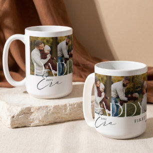 Elegant Daddy Era Photo Collage First Fathers Day Coffee Mug
