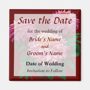 Elegant Dahlia Kidds Climax Save the Date Magnet