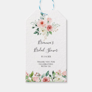 Elegant Dainty Autumn Floral Bridal Shower Gift Tags