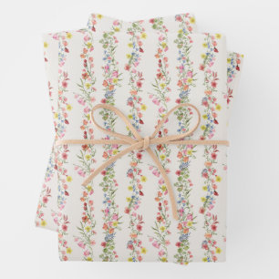 Elegant dainty florals wrapping paper sheet