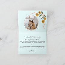 Elegant Dainty Korean wild rose floral thank you