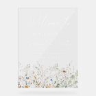 Elegant Dainty Wildflowers Graduation Welcome Sign