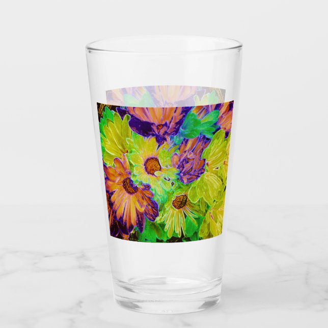 Elegant Daisies #99 Glass (Front)
