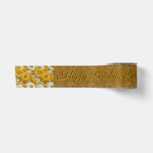 Elegant Daisy 60Th Birthday For Granpa Yellow Satin Ribbon