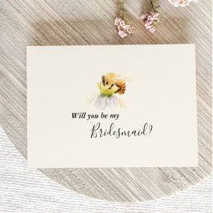 Elegant Daisy Bridesmaid Proposal Card