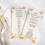 Elegant Daisy Wedding Bridal Party Flat Program<br><div class="desc">This elegant daisy wedding bridal party flat program is perfect for your modern minimalist wedding. This design features black simple calligraphy with greenery, daisy, cosmos flowers and bees on a off white background to match your classic traditional wedding or minimalist boho wedding in the spring, summer, fall. Please feel free...</div>