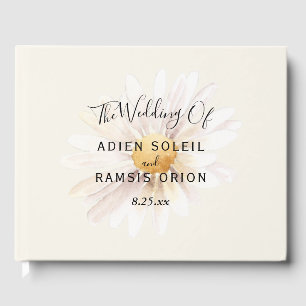 Elegant Daisy Wedding Guest Book