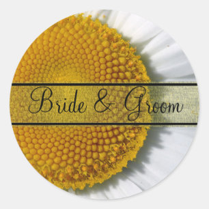 Elegant Daisy Wedding Stickers