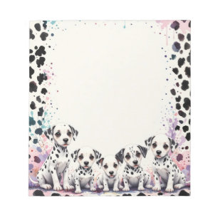 Elegant Dalmatian Dogs Whimsical Notepad