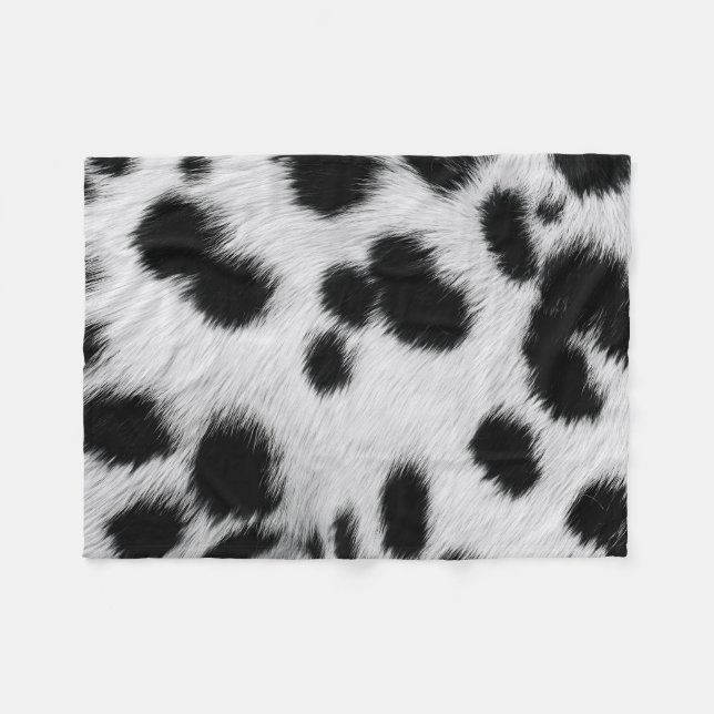 Elegant Dalmatian Faux Fur Pattern Poster Fleece Blanket (Front (Horizontal))