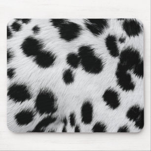 Elegant Dalmatian Faux Fur Pattern Poster Mouse Pad