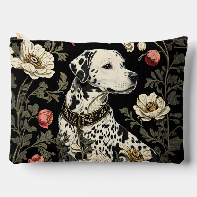 Elegant Dalmatian William Morris Inspired Accessory Pouch (Front)