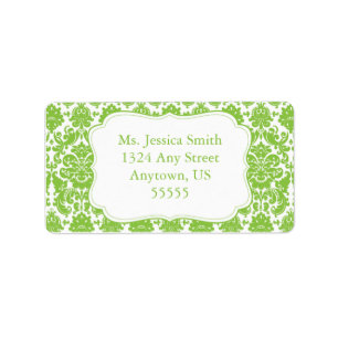 Elegant Damask Address Label