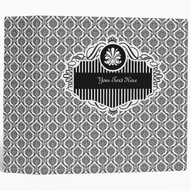 Elegant Damask Binder (Front/Spine)