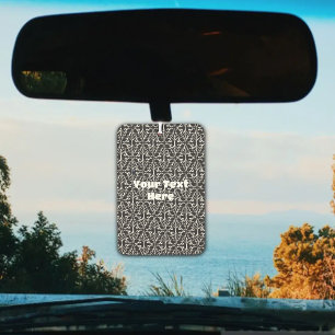 Elegant Damask Black White Pattern Scrolls Air Freshener