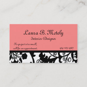 Elegant Damask Business Card