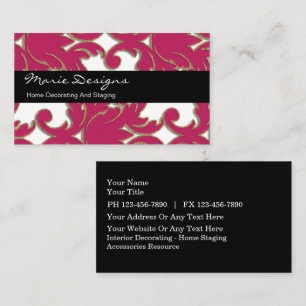 Elegant Damask Decorating Business Cards