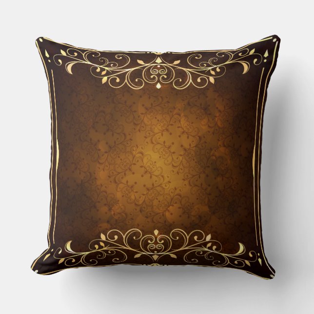 Elegant damask Decorative Throw Pillow (Front)