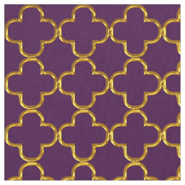 Elegant Damask Fabric Purple (Close Up)