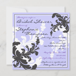 Elegant Damask Floral Bridal Shower Invitation