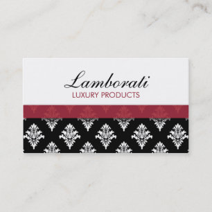 Elegant Damask Floral Pattern Modern Stylish Business Card