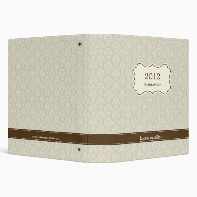 Élégant Damask Multipurpose Classeur personnalisé (Arrière-plan)
