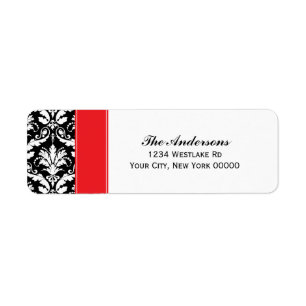 Elegant Damask Pattern Address Labels
