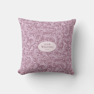 Elegant Damask Pattern Custom Wedding Throw Pillow