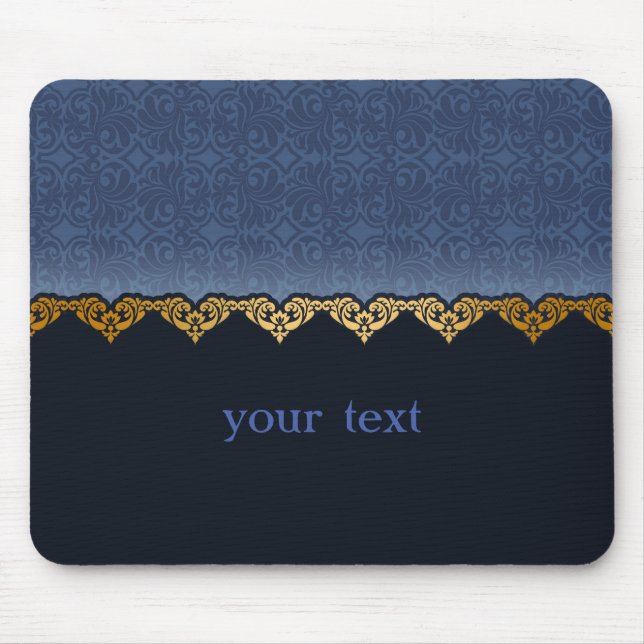 Elegant Damask Pattern Mouse Pad (Front)