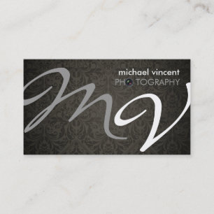 Elegant Damask Photography Business Card