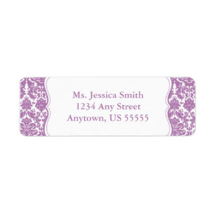 Elegant Damask Return Address Label