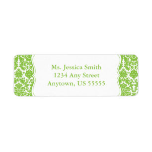 Elegant Damask Return Address Label