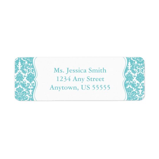 Elegant Damask Return Address Label