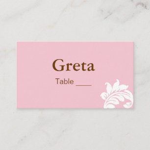 Elegant Damask Table Place Card Holders