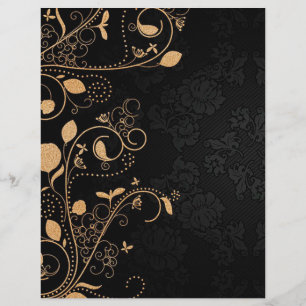 Elegant Damask Texture Scrapbook Paper