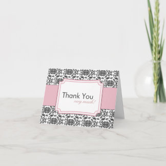 Elegant Damask Thank You Cards