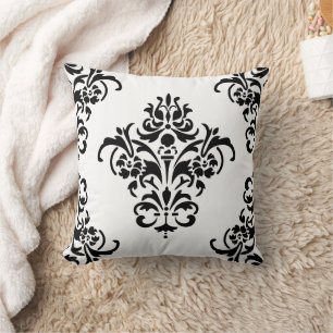 Elegant Damask Throw Pillow