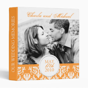 Elegant Damask Wedding Album Binder